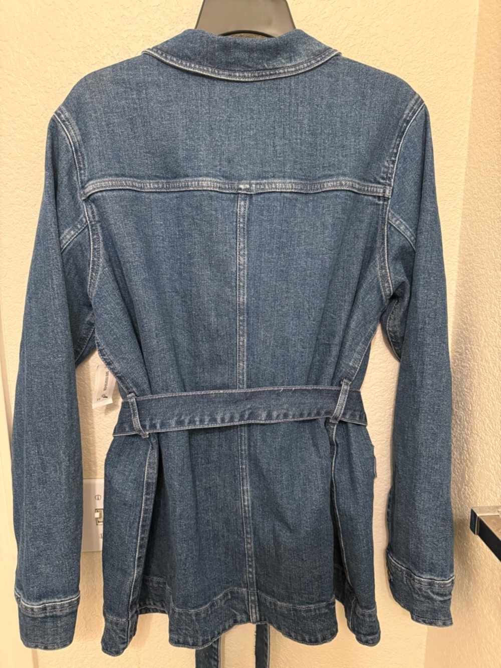 Old Navy Blue Denim Jacket with Tie Belt - Picture 4 of 7